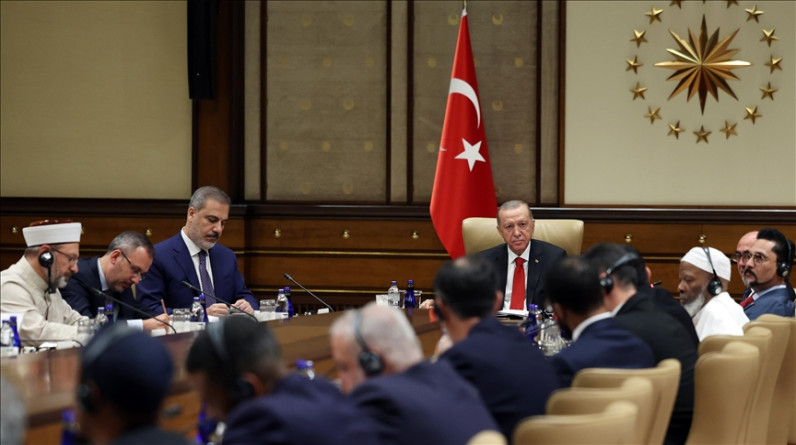 أردوغان يستقبل أعضاء مجلس المنظمات الإسلامية الأمريكي